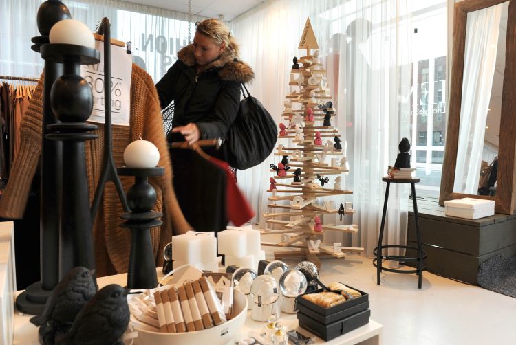 Duurzaam: kerstboom van lapjeshout