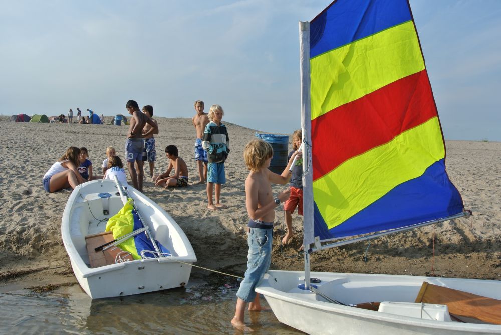 Kinderen Kamperen op IJburg, dag 2: Wilde plannen smeden
