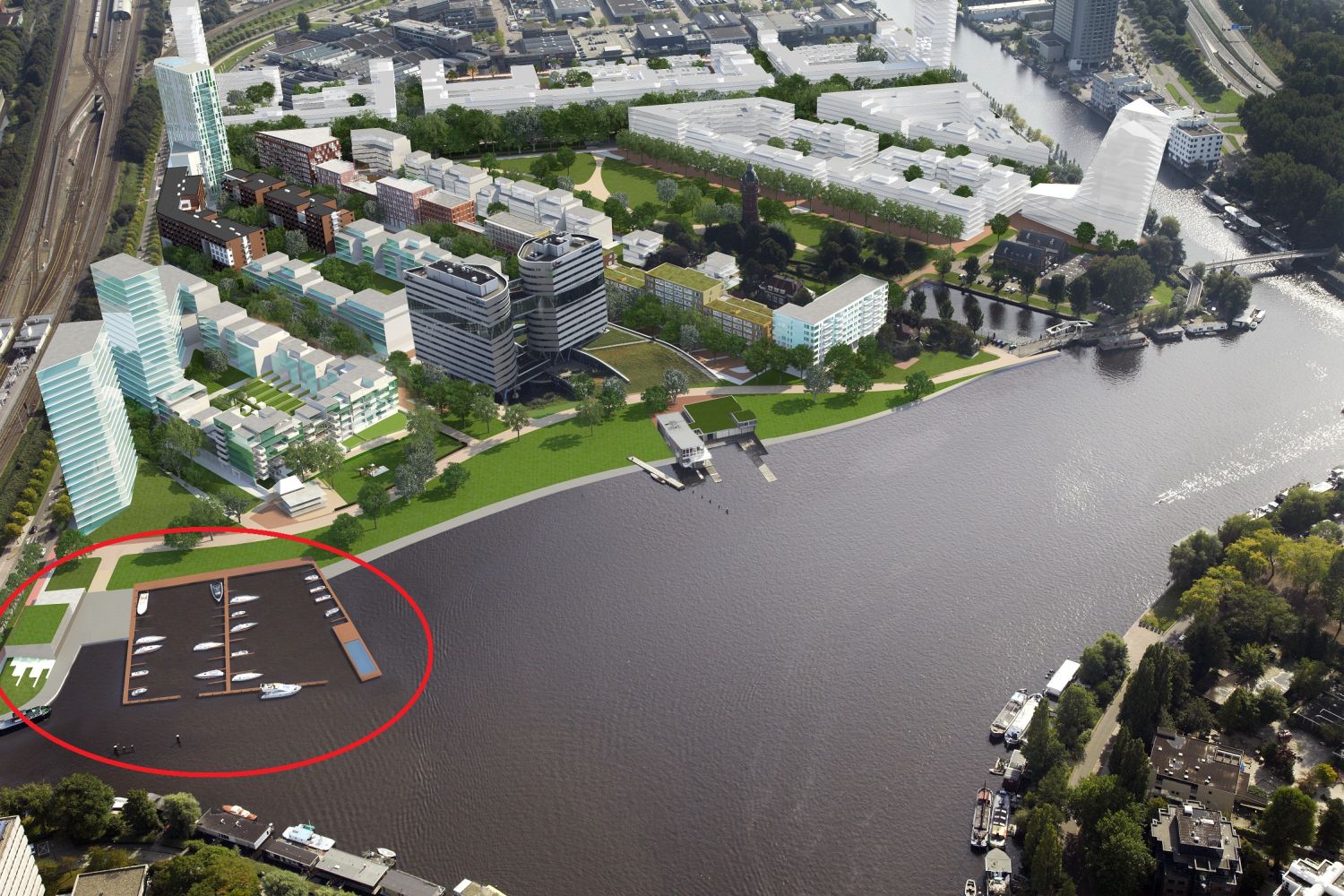 Horeca, haven en zwembad in Amstelkwartier