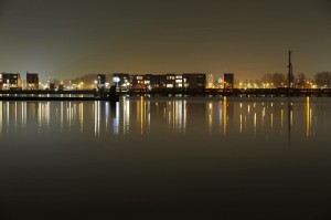 Zeeburgereiland bij nacht