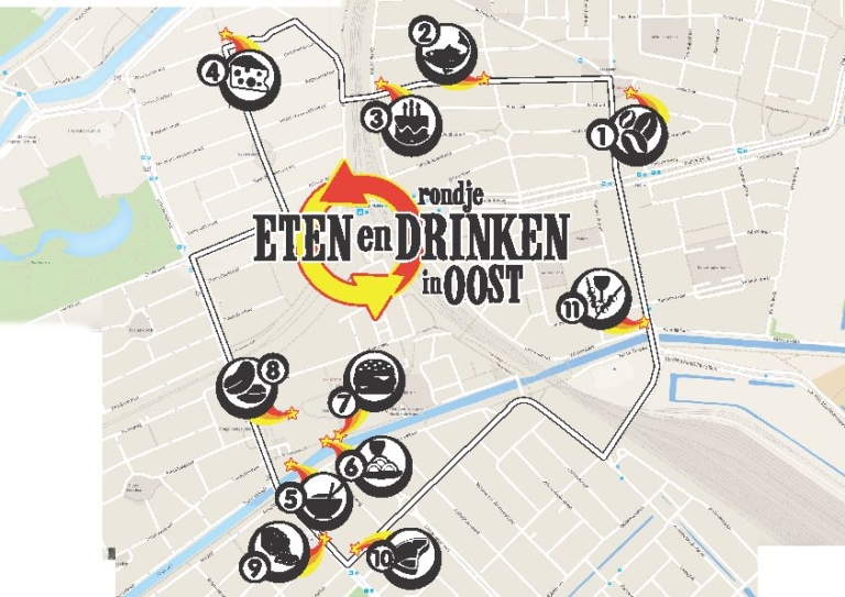 Een rondje eten en drinken in Oost