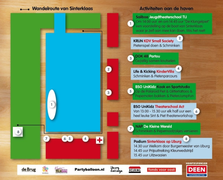 De intocht van Sint op IJburg, het programma
