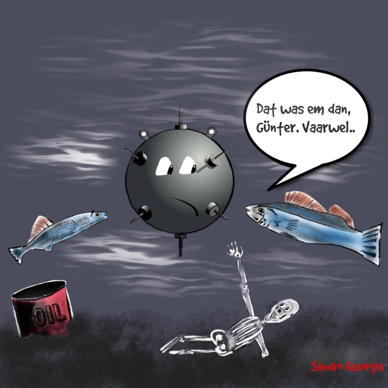 Zeemijn ontdekt bij Java-eiland