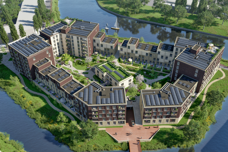 Stadswoningen en appartementen in De Open Veste