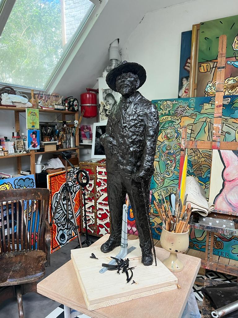 Leendert Pop vereeuwigd aan de Amstel