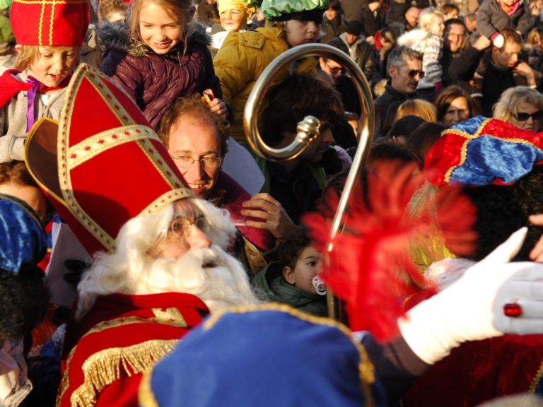 Intocht Sint in de haven van IJburg