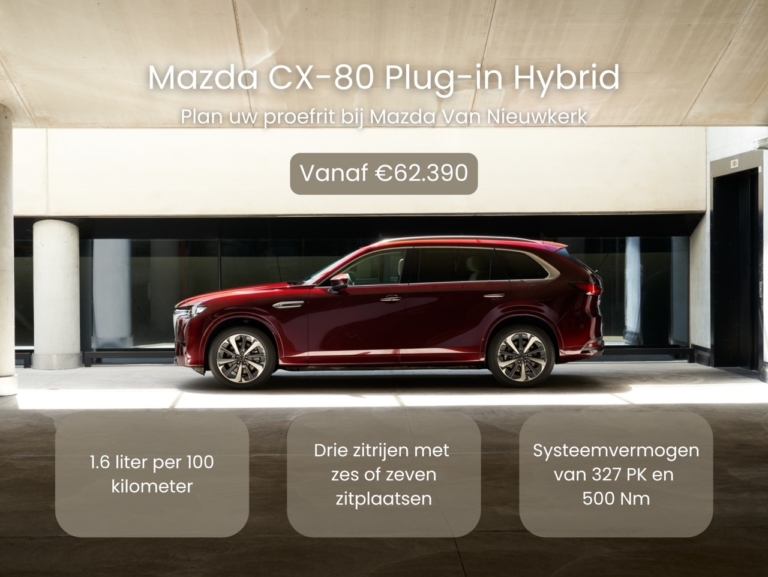 Ontdek de nieuwe Mazda CX-80 Plug-in Hybride