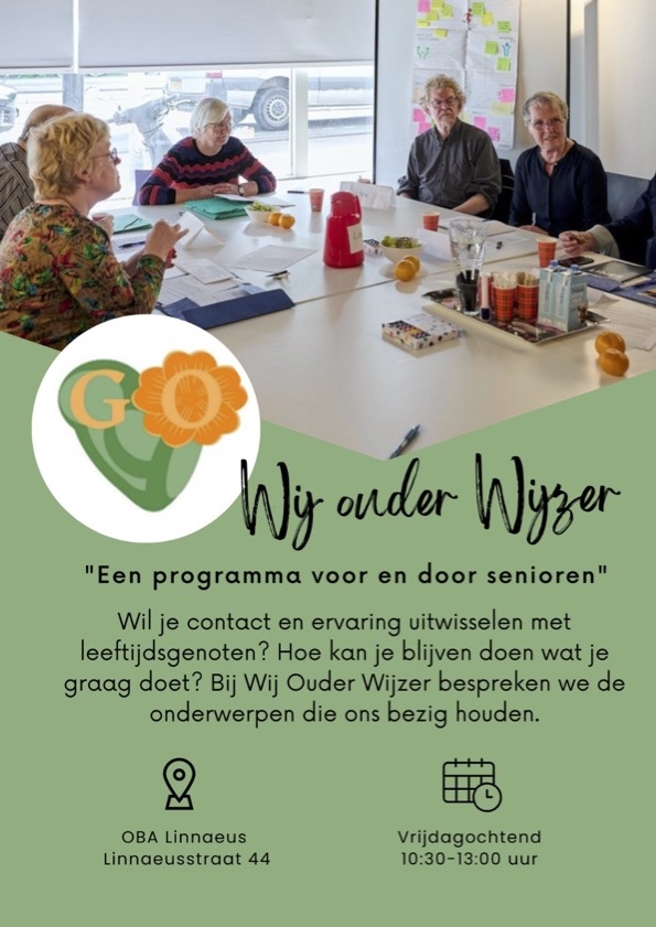 Gespreksgroep voor thuiswonende senioren in Oost