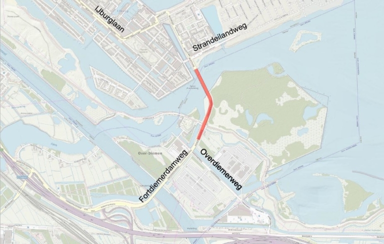 Werkzaamheden aan de Fortdiemerdamweg